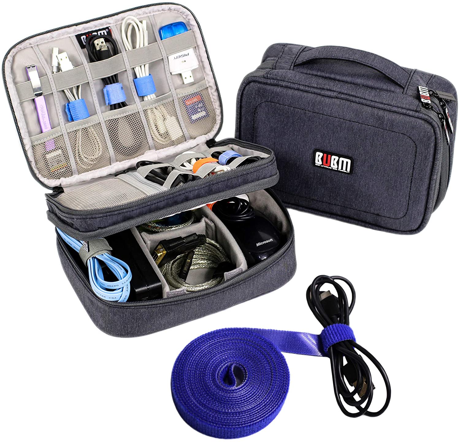 Electronics Organizer Travel Cable Cord Wire Bag Accessories Gadget Gear Storage Cases